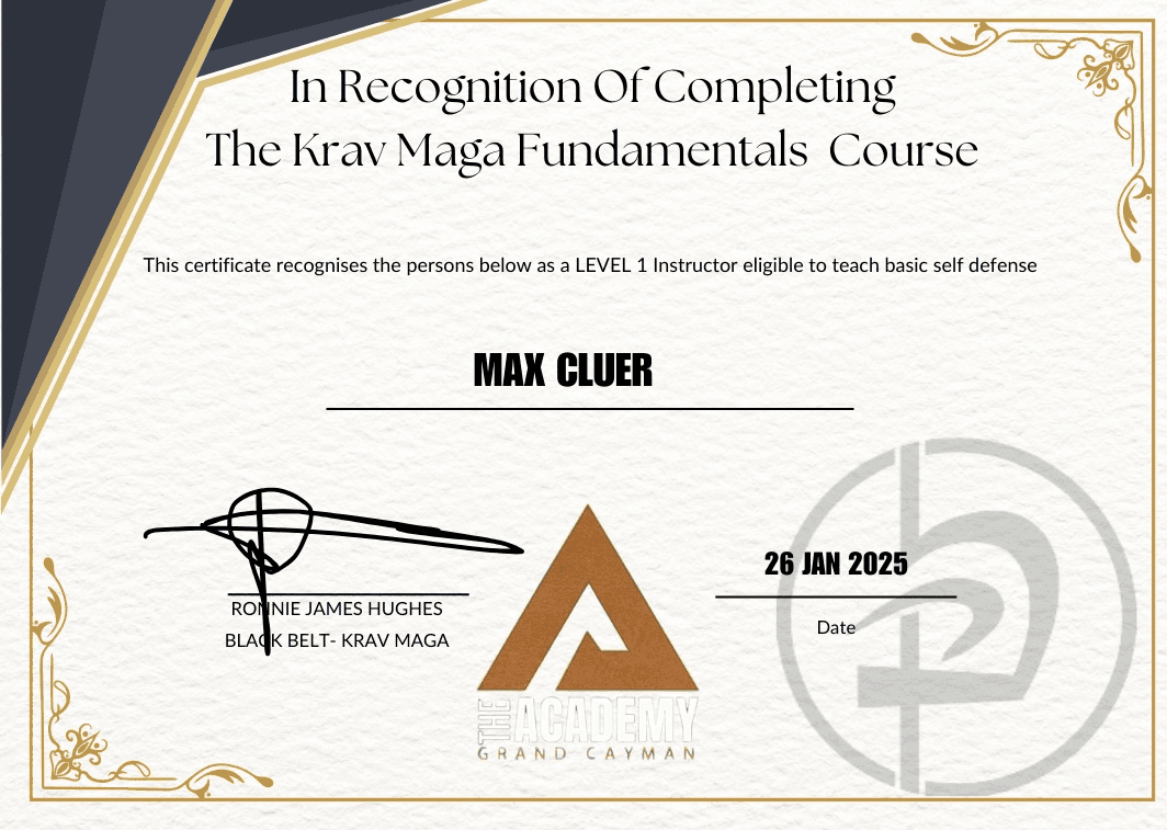 Self-defense Instructor Certificate